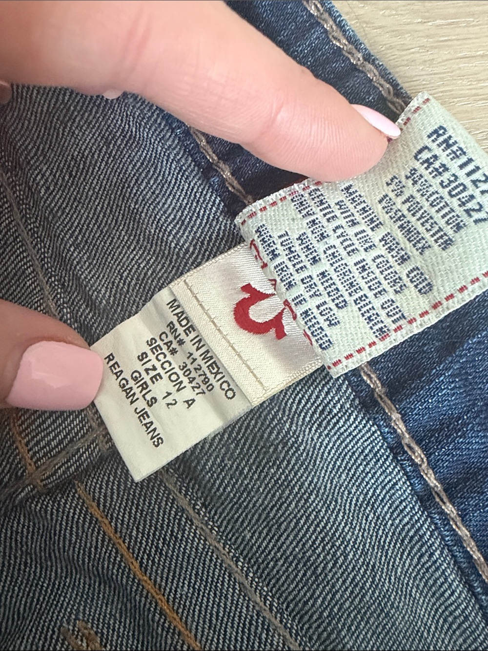 Dark Blue GIRLS True Religion Flared Jeans - Picture 8 of 8